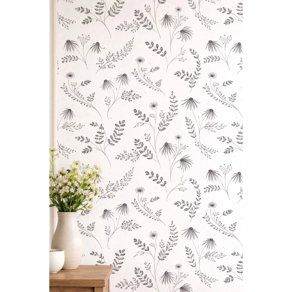 New Anthropologie Sylvana Black & White Wallpaper